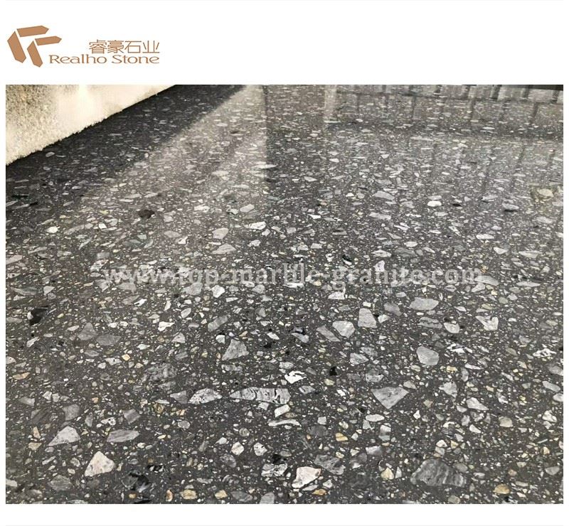 Grey Big Chips Terrazzo Slabs