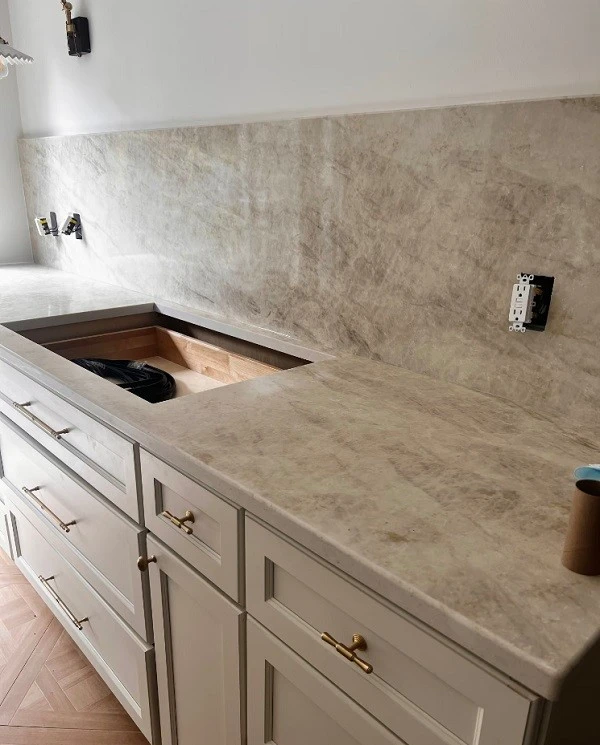 taj mahal quartzite kitchen