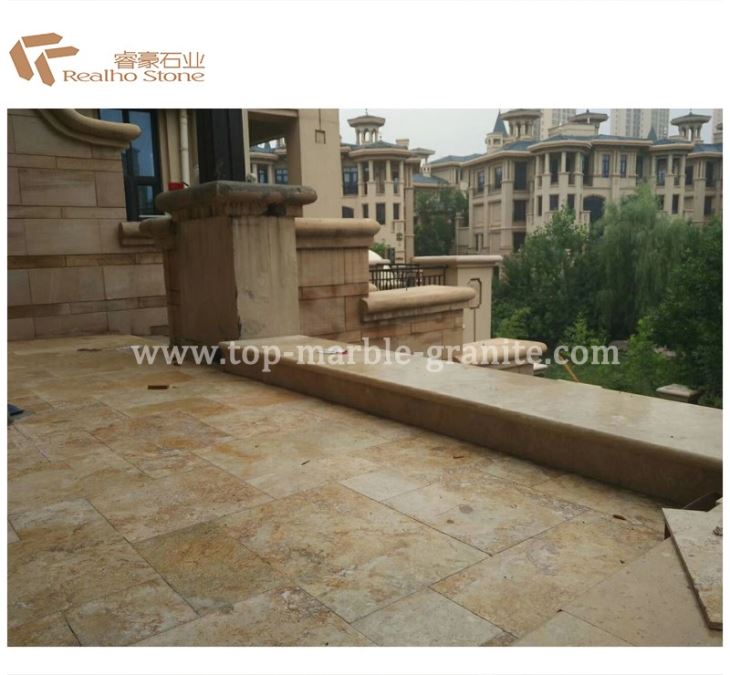 beige travertine flooring