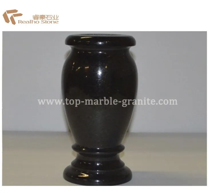 black granite vase