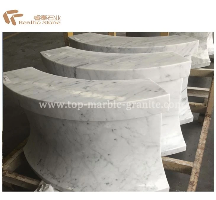 white marble columns