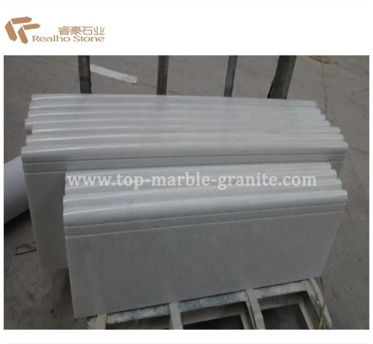 White marble step