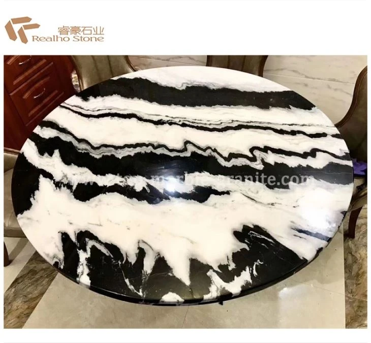 panda white marble tabel tops