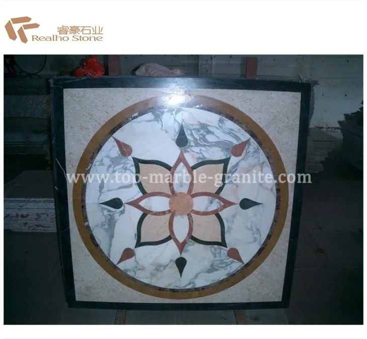 Stone Inlay Water Jet Medallion Design