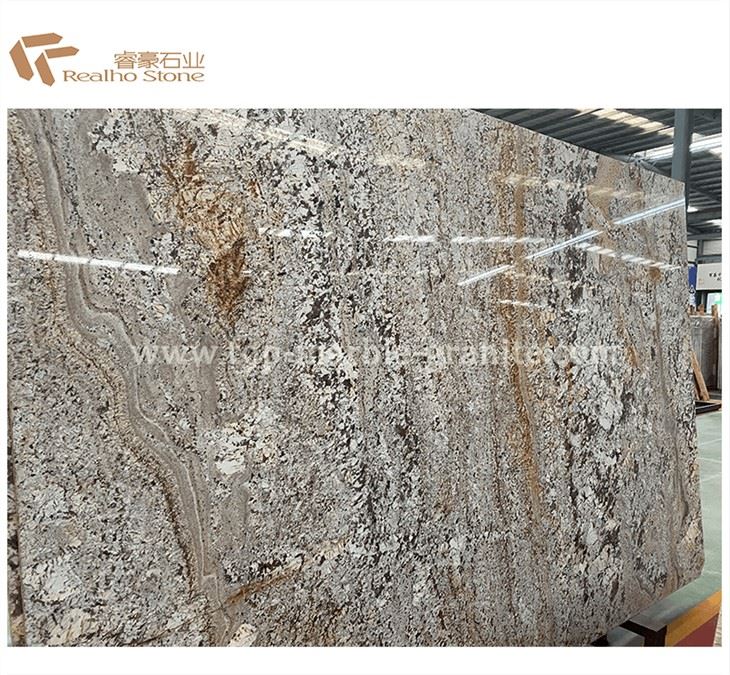 Snow Gold Flower Granite Slab Polished