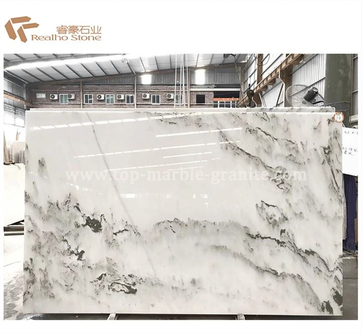 Landscape White Marble Slab China Natural Painting Stone
