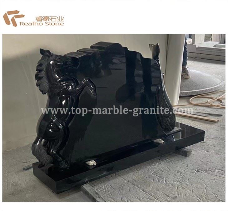 black granite headstones