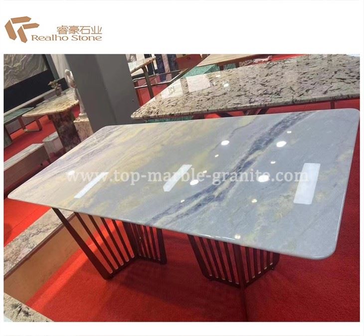 blue stone side table